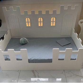 Ліжко NL Baby Замок, з підсвіткою, 140х75 см, білий (0002/036640) - Pampik - 2