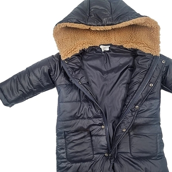 Комбінезон NL Baby з капюшоном, синтепух, 12 місяців, синій (551/37897) - Pampik - 3