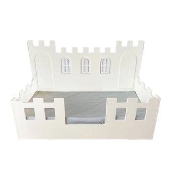 Ліжко NL Baby Замок, з підсвіткою, 140х75 см, білий (0002/036640) - Pampik