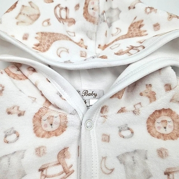 Комплект NL Baby, велюр, р.68, біло-бежевий (011/38373) - Pampik - 5