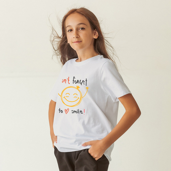 Футболка Garnamama Positive t-shirt 110-116 Білий (983894.1341012) - Pampik