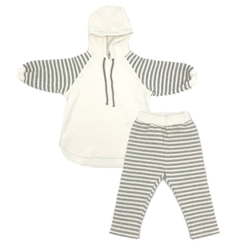 Комплект NL Baby, бавовна, 12-18 місяців, молочно-сірий (008+054/36700) - Pampik