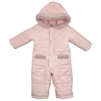 Комбинезон NL Baby с капюшоном, синтепух, 12 месяцев, розовый (551/37901) - Pampik
