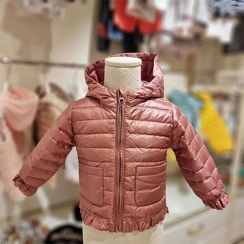 Куртка NL Baby, пухова, демісезонна, 18 місяців, чайна троянда (562/36657) - Pampik - 2