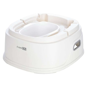 Набор для приучения к горшку FreeON Training Potty 3 в 1: горшок, накладка на унитаз и ступенька-подставка, белый с серым (85772) - Pampik - 6