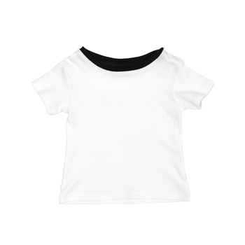 Футболка дитяча Twins, базова, інтерлок, р.68, білий з чорним (W-200-TT68-0113) - Pampik