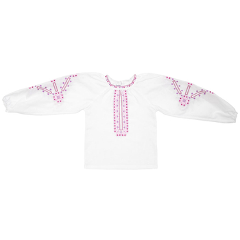 Вишиванка для дівчинки Twins Бузкова, р.116, білий з бузковим (88OTSB116-11) - Pampik
