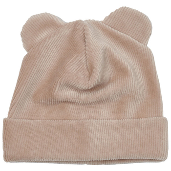 Шапочка Twins Ego с ушками, велюр, 6-12 мес., бежевый (W127-ШTEV-02) - Pampik