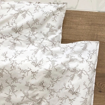 Комплект постільної білизни NL Baby, 80х80 см, біло-сірий (826+842/30077) - Pampik - 4