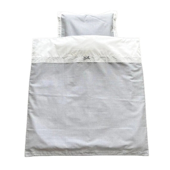 Комплект постельного белья NL Baby, 80х80 см, бело-серый (804/20547) - Pampik