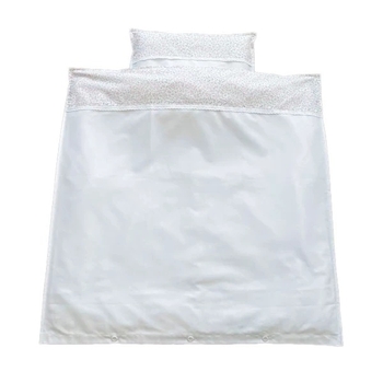 Комплект постельного белья NL Baby, 80х80 см, бело-розовый (807+842/29205) - Pampik