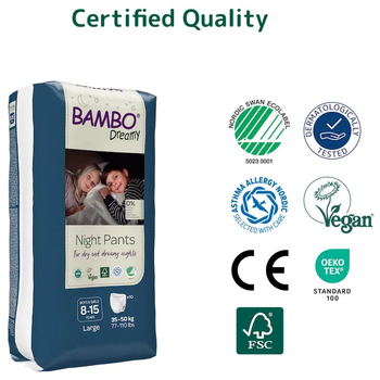 Нічні трусики Bambo Dreamy Night Pants, 8-15 років (35-50 кг), 10 шт. - Pampik - 4