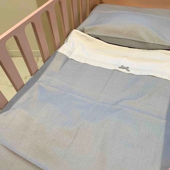 Комплект постельного белья NL Baby, 80х80 см, бело-серый (804/20547) - Pampik - 4