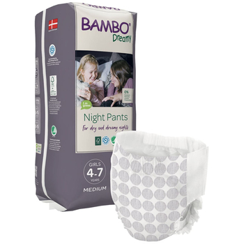 Нічні трусики Bambo Dreamy Night Pants Girl, 4-7 років (15-35 кг), 10 шт. - Pampik - 2