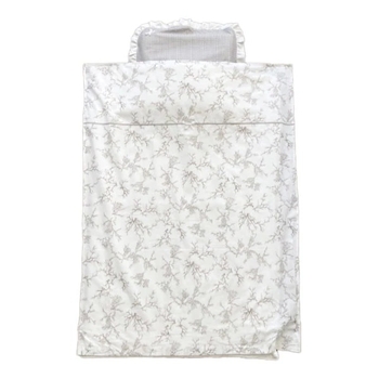 Комплект постільної білизни NL Baby, 120х60 см, біло-сірий (804/20547) - Pampik