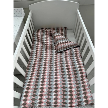 Комплект постельного белья NL Baby, трикотаж, 100х80 см, бело-розовый (070/32371) - Pampik - 2