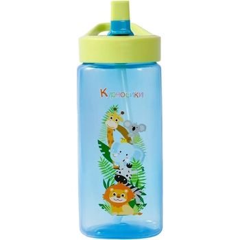 Поїльник Курносики, зі складним носиком і силіконової соломинкою, від 9 міс., 420 мл, блакитний (7223 син) - Pampik - 2