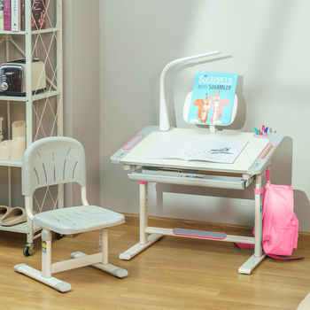 Комплект дитячих меблів Cubby парта та стілець трансформери Lupin Pink - Pampik - 13