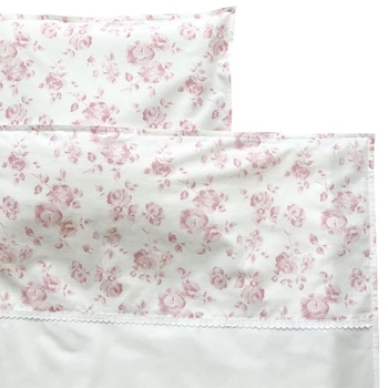 Комплект постільної білизни NL Baby, 100х80 см, біло-рожевий (828+842/34223) - Pampik - 3