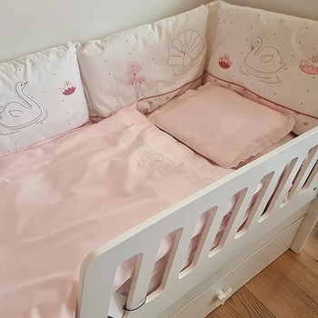 Комплект постельного белья NL Baby, 100х80 см, розовый (863+901/32434) - Pampik - 6