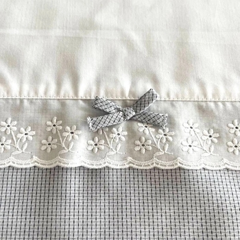 Комплект постельного белья NL Baby, 80х80 см, бело-серый (804/20547) - Pampik - 2