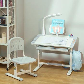 Комплект дитячих меблів Cubby парта та стілець трансформери Lupin Grey - Pampik - 11