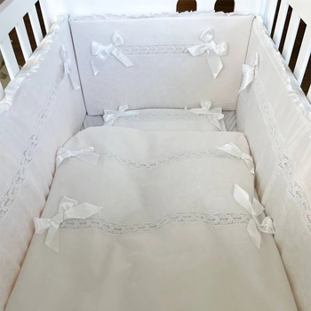 Комплект постільної білизни NL Baby, 100х80 см, білий (820+927/33103) - Pampik - 5