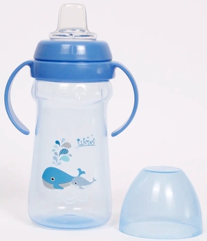 Поильник-непроливайка Lindo Cool, с силиконовым носиком, 6+ мес., 300 мл, голубой (LI 114 гол) - Pampik - 2