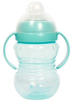 Поїльник-непроливайка Lindo, з силіконовим носиком і знімними ручками, 6+ міс., 270 мл, бірюзовий (LI 704 зел) - Pampik