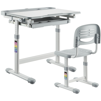 Комплект дитячих меблів FunDesk парта та стілець трансформери Bellissima Grey - Pampik - 2