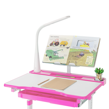 Комплект дитячих меблів FunDesk парта та стілець трансформери Bellissima Pink - Pampik - 4