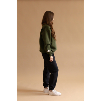 Світшот Twins з вишивкою, утеплений, р.L, хакі (W-202-ST-L-06) - Pampik - 3