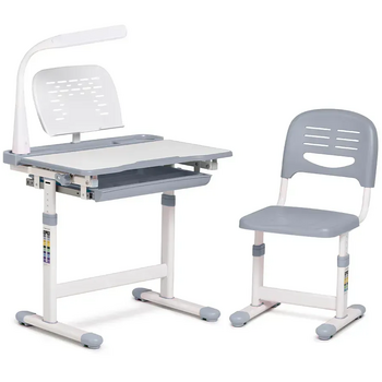 Комплект дитячих меблів FunDesk парта та стілець трансформери Сantare Grey - Pampik