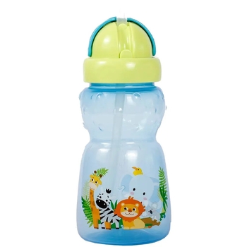 Поїльник-непроливайка Курносики, із силіконовою трубочкою, від 9 міс., 300 мл, блакитний (7023 блак) - Pampik - 2