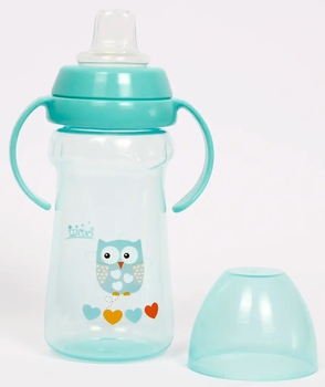 Поїльник-непроливайка Lindo Cool, з силіконовим носиком, 6+ міс., 300 мл, бірюзовий (LI 114 зел) - Pampik - 2