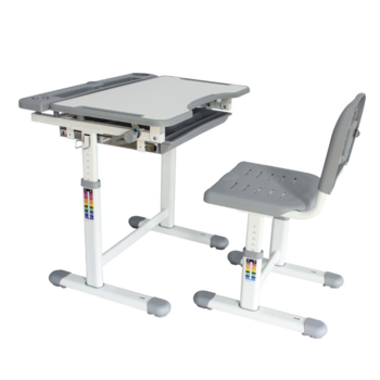 Комплект дитячих меблів Cubby парта та стілець трансформери Vanda Grey - Pampik - 4