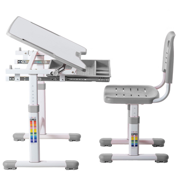 Комплект дитячих меблів FunDesk парта та стілець трансформери Sole Grey - Pampik - 4