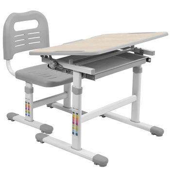 Комплект детской мебели FunDesk парта и стул трансформеры Piccolino III Grey-w - Pampik - 2