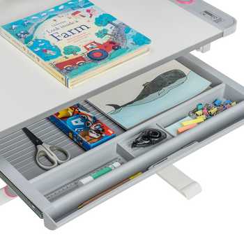 Комплект дитячих меблів FunDesk парта та стілець трансформери Littonia Pink - Pampik - 6