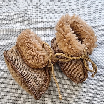 Пінетки NL Baby, вовняні, 0-3 міс., коричневий (0000/37177) - Pampik - 8