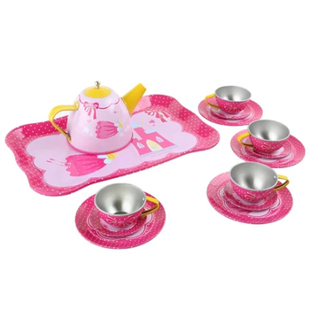 Игровой набор посуды металлической Legler, розовый (8973/34019) - Pampik