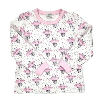 Піжама NL Baby з довгими рукавами, бавовняна, утеплена, 5 років, біло-рожевий (00530/37876) - Pampik - 3