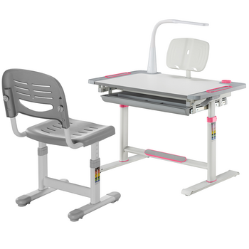 Комплект дитячих меблів FunDesk парта та стілець трансформери Littonia Pink - Pampik - 3