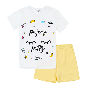 Піжама, що світиться Garnamama Neon PG Summer 158 Білий Жовтий (817149.9877329) - Pampik