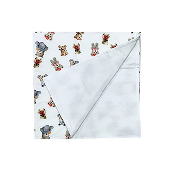 Плед NL Baby Мишки, двусторонний, хлопковый, 80х70 см, белый (816/27655) - Pampik - 2