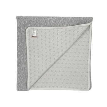 Плед NL Baby, двусторонний, хлопковый, 85х85 см, серый с белым (049/31835) - Pampik - 2