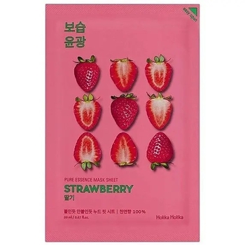 Маска тканинна Holika Holika Pure Essence Mask Strawberry Полуниця, 23 мл - Pampik