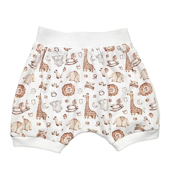 Піжама NL Baby з короткими рукавами та шортами, бавовняна, 3-6 міс., білий (012/38409) - Pampik - 3