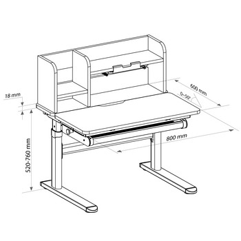 Стіл-трансформер Fundesk Invito Grey - Pampik - 11