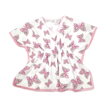 Туника пляжная NL Baby Monnalisa, 3-4 года, бело-розовый (304/38224) - Pampik